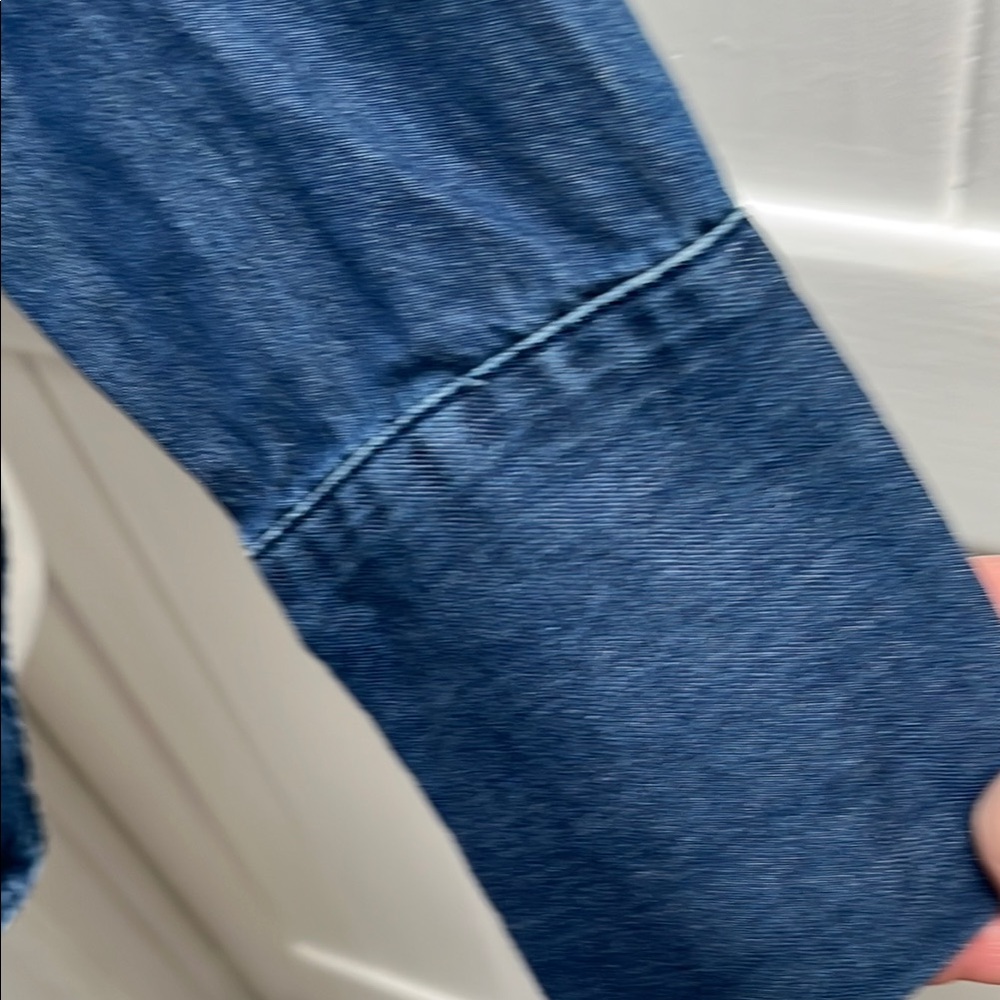 Banana Republic Blue Denim Button Down Tuxedo Shirt - Picture 6 of 10